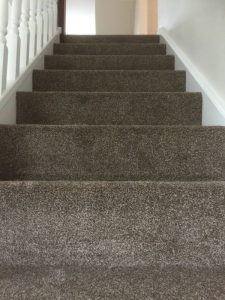 Carpet fitted on stairs
