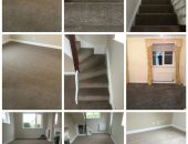 Carpet fitted on stairs collage